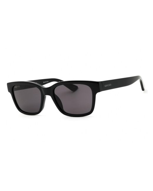 Gucci Black Injected Propionate Rectangular Sunglasses for men