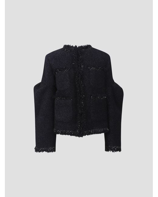 Sacai Blue Chic Tweed Jacket