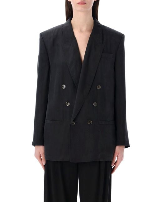 Saint Laurent Black Double-Breasted Jacket