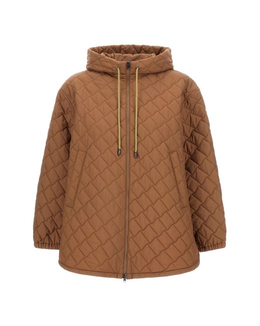 Herno Brown A-Shape Mini Down Jacket For