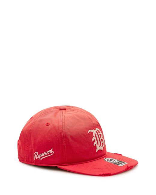 Represent Red Brooklyn Washed Cap