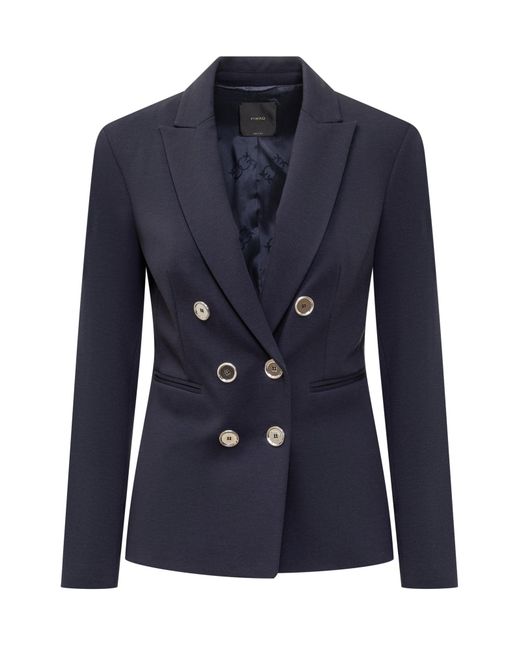 Pinko Blue Sleek Blazer Jacket