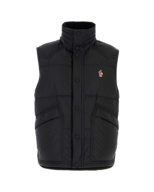 Moncler Black Polyester Sleeveless Evans Down Jacket for men