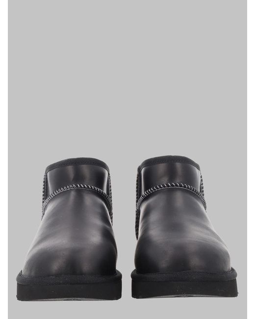 Ugg Gray Shearling-Lined Ankle Boots