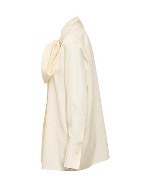 Givenchy White Silk Button-Up Blouse