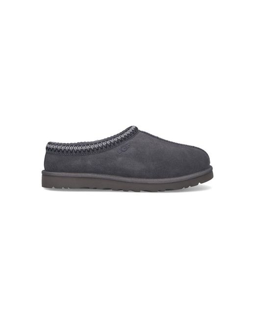 Ugg Gray Leather And Textile Flat Shoe for men