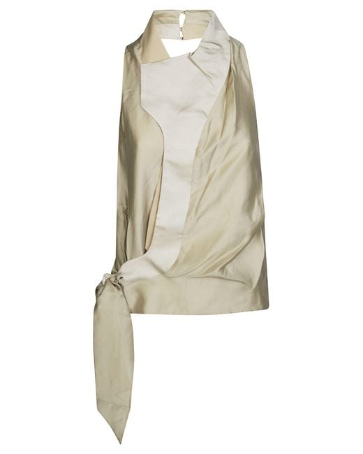 Entire studios White Fluid Mini Top For
