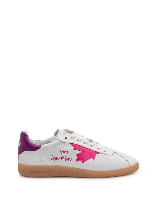 DSquared² Pink Stylish Sneaker With Unique Inserts