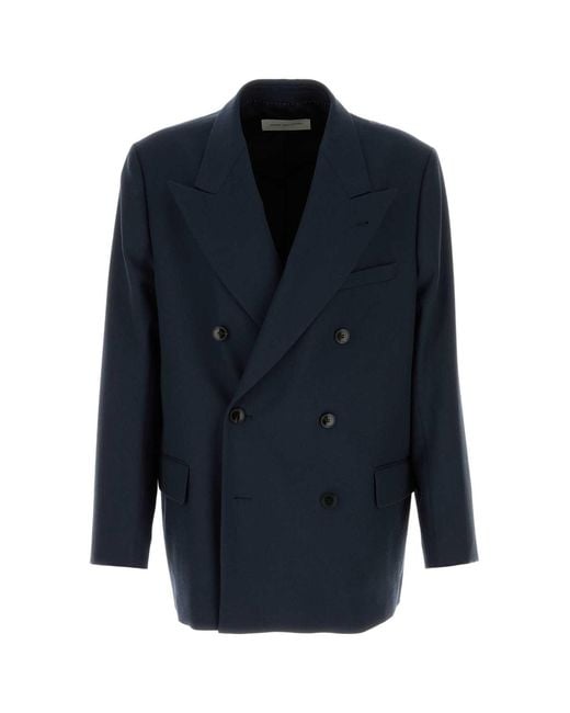 Dries Van Noten Blue Modern Wool-Blend Jacket for men