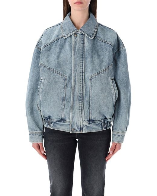Saint Laurent Blue Oversized South Denim Jacket