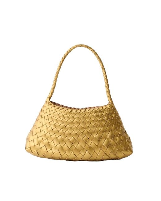 Dragon Diffusion Metallic Woven Leather Mini Bag For