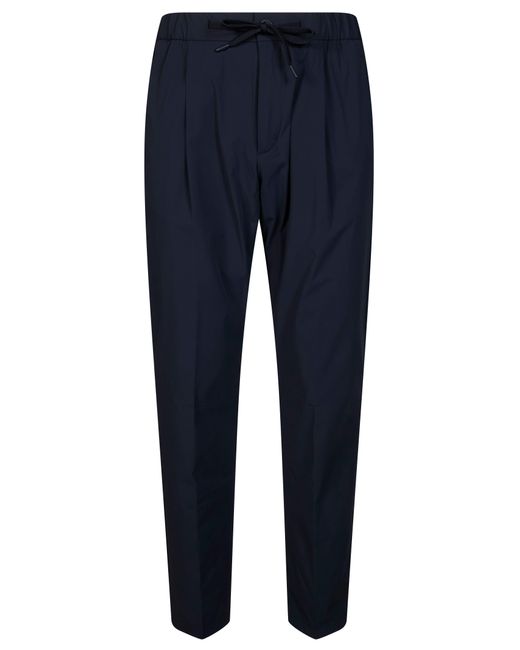 Herno Blue Technical Elastic Trousers for men