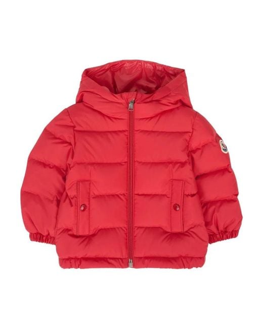 Moncler Red Zip-Up Padded Jacket