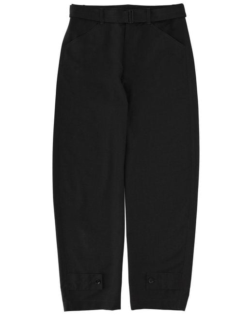 Lemaire Black Curved Tailored Pants