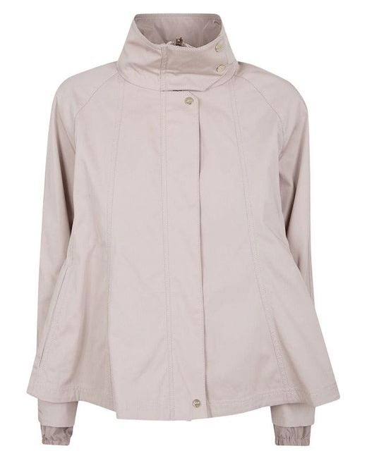 Herno Pink Elegant High Collar Jacket For