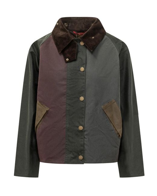 Barbour Black Patchwork Wax Jacket