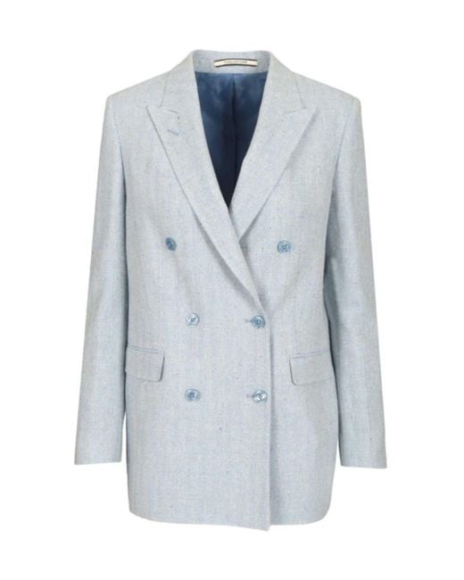Tagliatore Blue Jasmine Double-Breasted Blazer