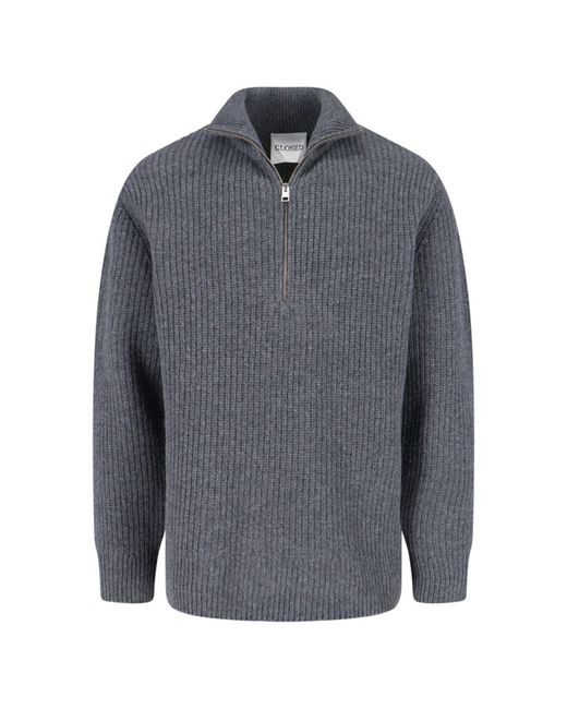 Closed Gray 100% Wool Sweater for men