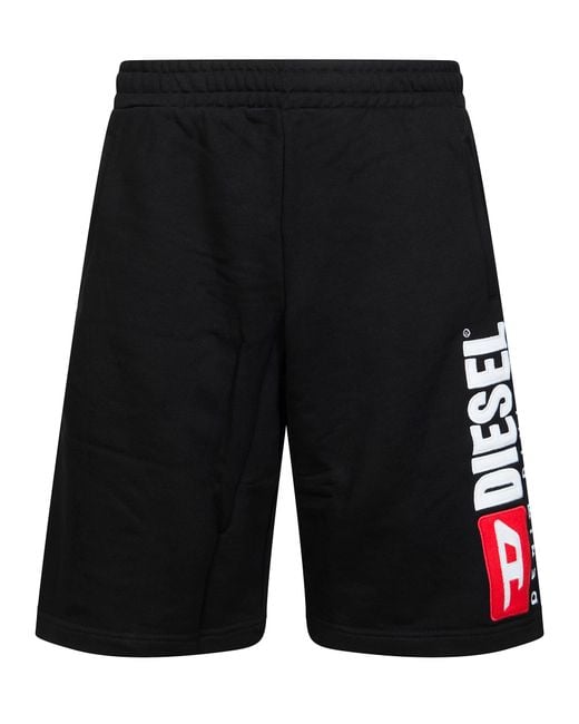 DIESEL Black Bermuda Shorts for men