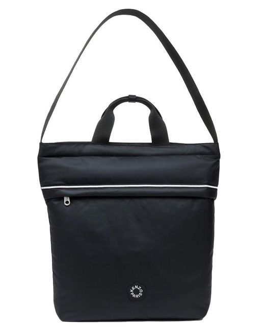 KENZO Black Convertible Nylon Backpack
