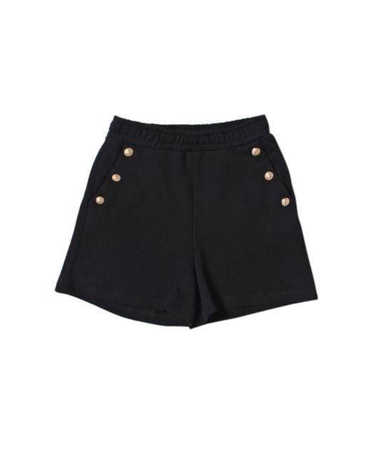 Balmain Black Knit Mini Shorts