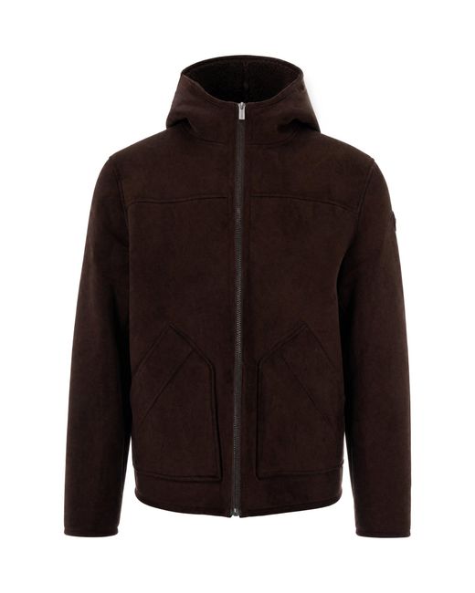 Colmar Brown Hooded Zip-Up Jacket for men