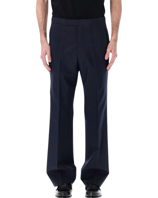 Prada Men's Blue Mohair And Wool Slim Pants
