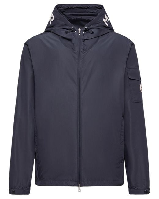 Moncler Blue Soft Lined Jacket With Adjustable Hood for men