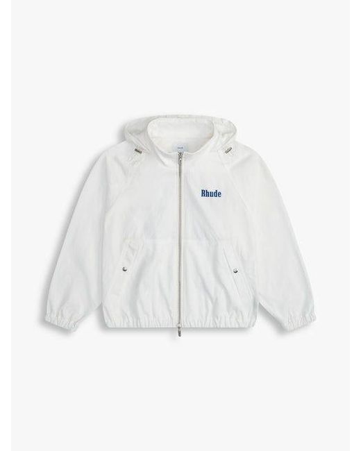 Rhude White Palm Print Track Jacket for men
