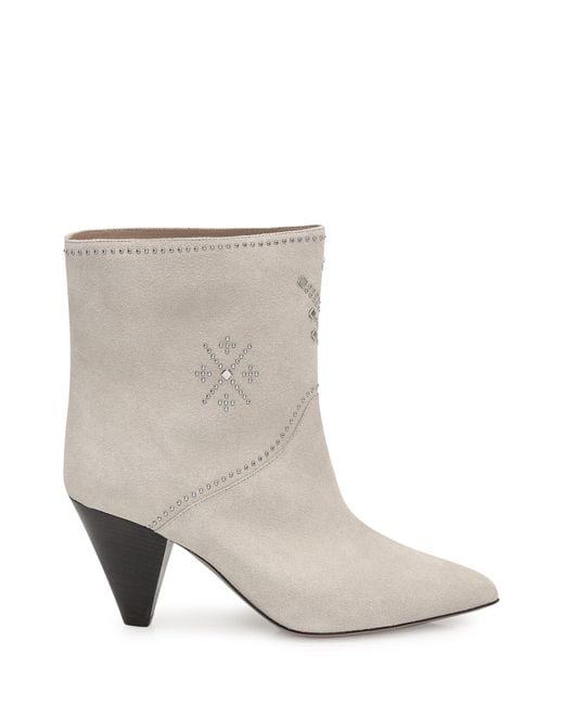 Isabel Marant Natural Suede Ankle Boots