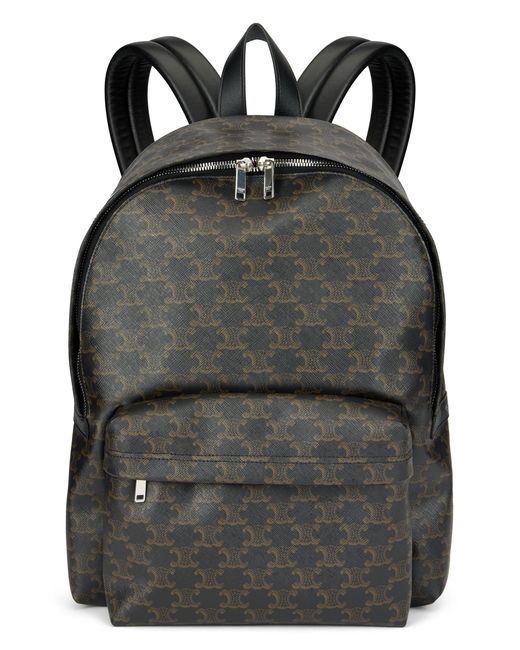 Céline Black Modern Triomphe Canvas Backpack for men