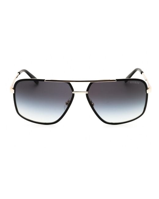 Guess Brown Rectangular Metal Sunglasses For for men
