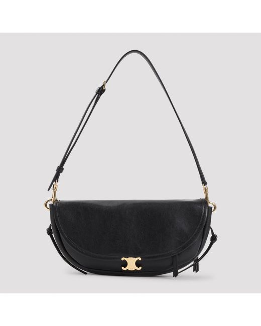 Céline Black Small Halfmoon Triomphe