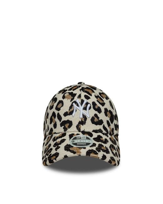 KTZ Black Baseball Cap 9Forty Leopard for men