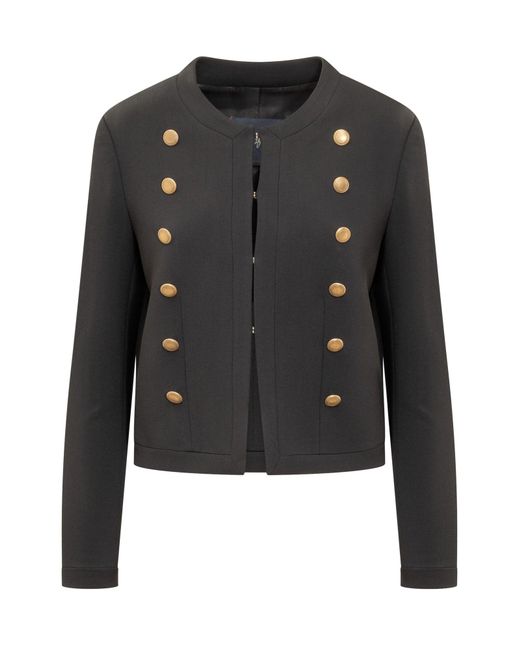 Seafarer Black Wool Blend Jacket