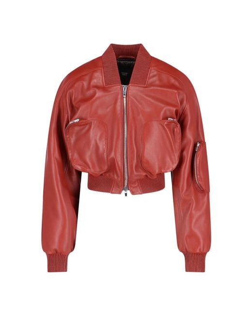 Phoebe Philo Red 100% Leather Jacket