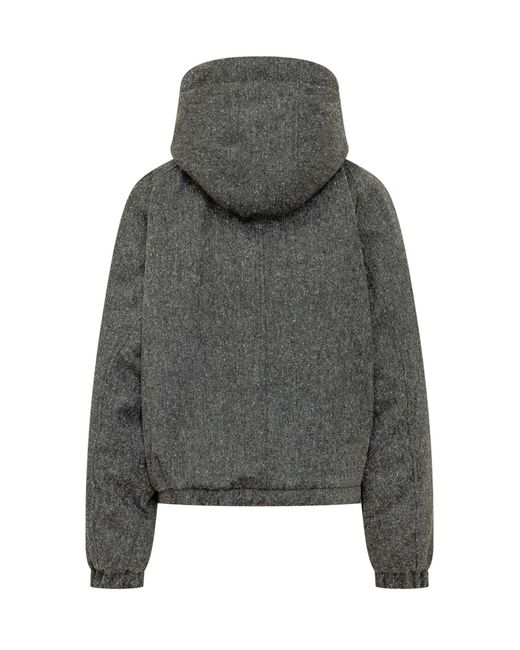 Brunello Cucinelli Gray Padded Jacket With Elevated Down-Warmth