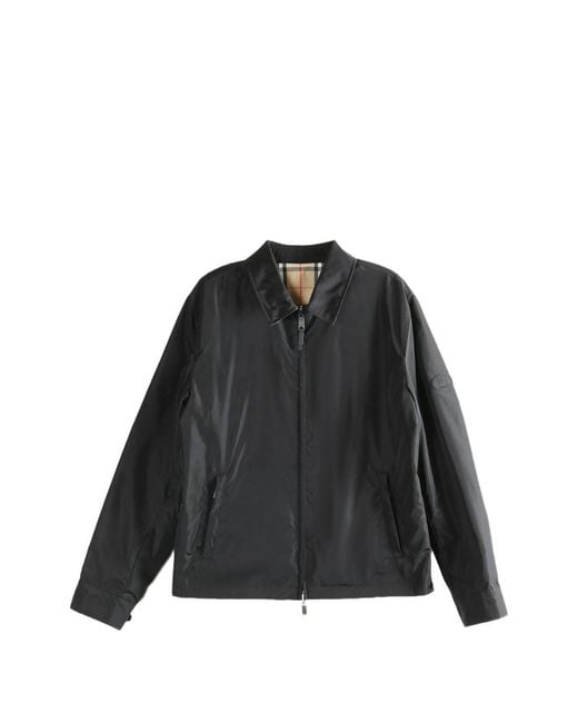 Burberry Black Zip Collar Jacket for men