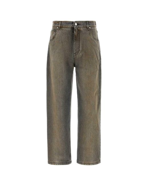 Fendi Green Dark Denim Jeans for men
