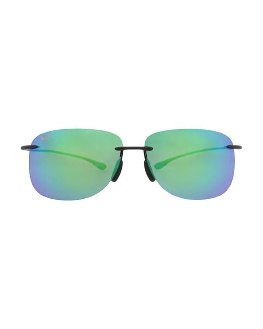 Maui Jim Green Shield/Wrap Sunglasses