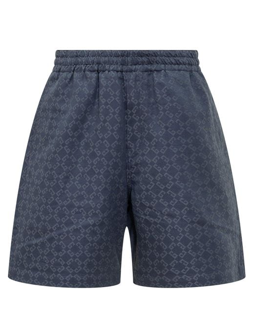 Givenchy Blue Mini Monogram Patterned Shorts