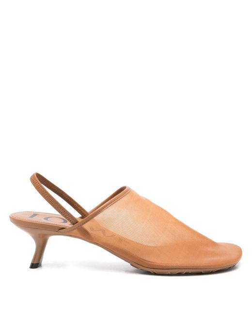 Loewe Brown Petal Mules