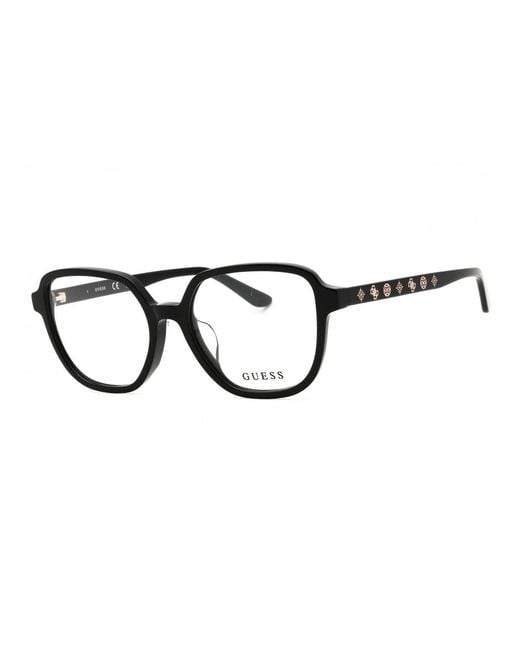 Guess Black Modern Rectangular Eyeglasses For