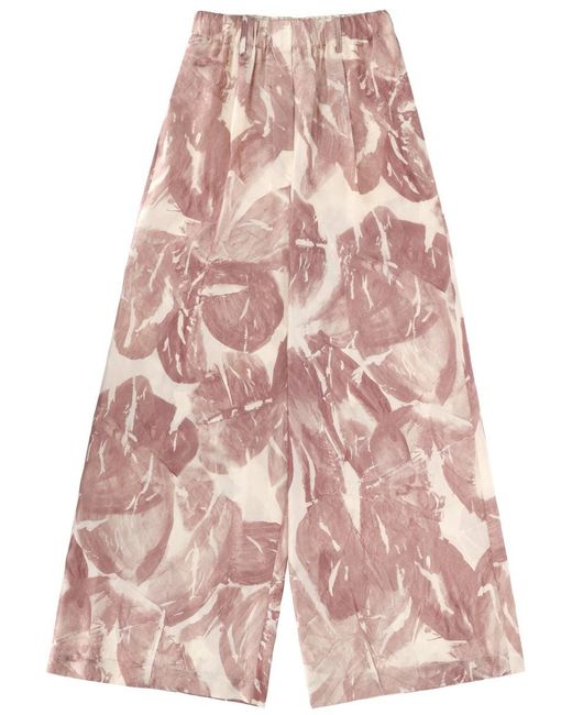 Alysi Pink Silk Pants