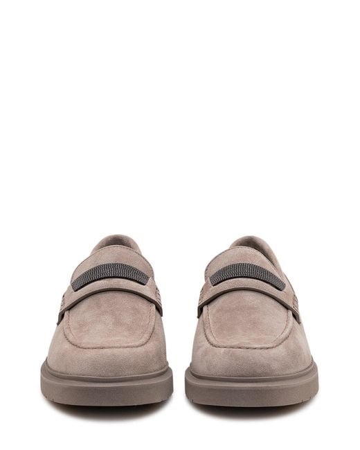Brunello Cucinelli Natural Moccasin With Strap