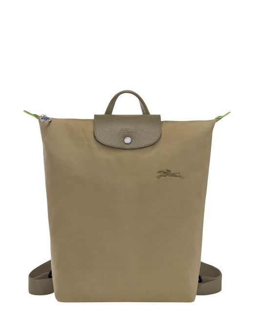 Longchamp Green Le Pliage M Nylon Backpack
