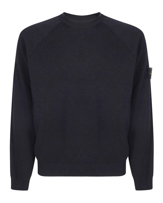 Stone Island Blue Crew Neck Pullover For Edition for men