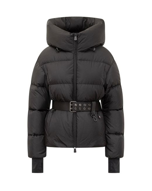 Moncler Black Padded Down Jacket With Belt