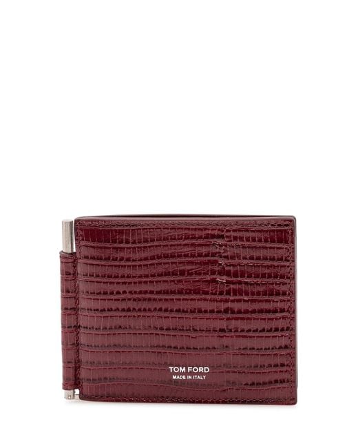 Tom Ford Purple Mini Cardholder With Clip
