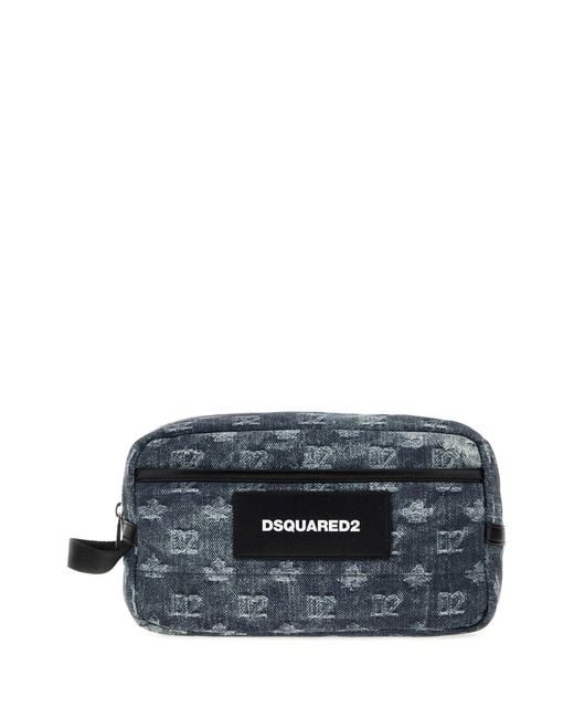 DSquared² Black 2 D2 Monogram Mini Beauty Case for men